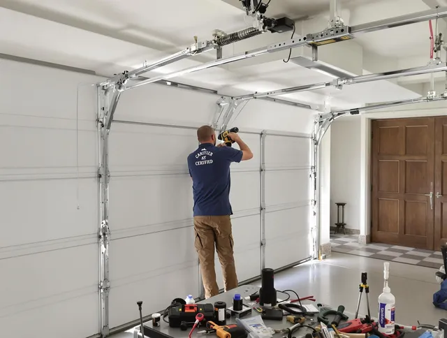 Wesley Chapel Garage Door Repair certified technician performing precision garage door repair in Wesley Chapel