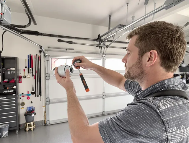 Garage door opener repair service by Wesley Chapel Garage Door Repair in Wesley Chapel